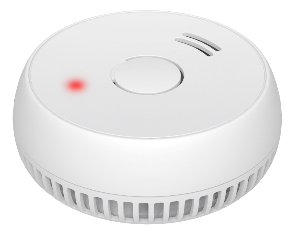 Détecteur de fumée optique 9V blanc pour plafond avec alarme sonore