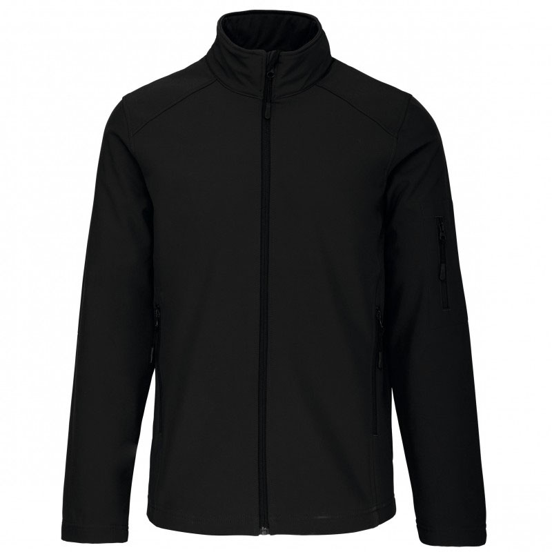Veste softshell de travail GARLABAN noire, coupe-vent et déperlante