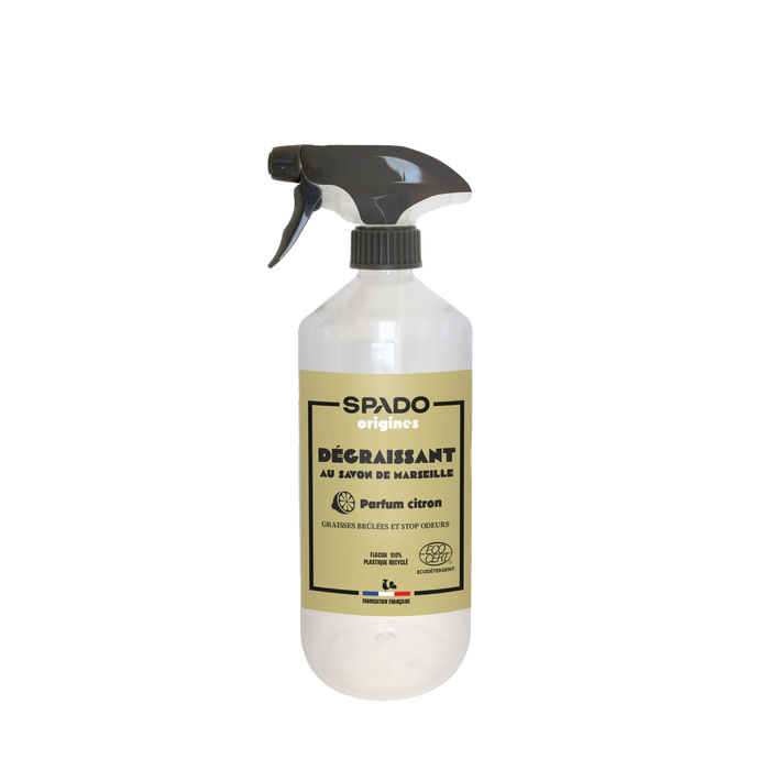 Détergent dégraissant naturel Spado Origines au Savon de Marseille et Bicarbonate, flacon 750 ml