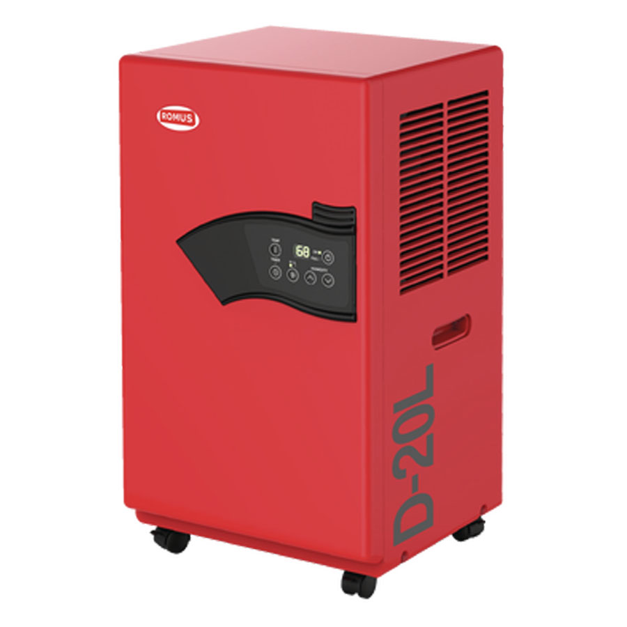 Déshumidificateur 490W D-20L professionnel pour le bâtiment, avec une capacité d'extraction de 20 litres/jour