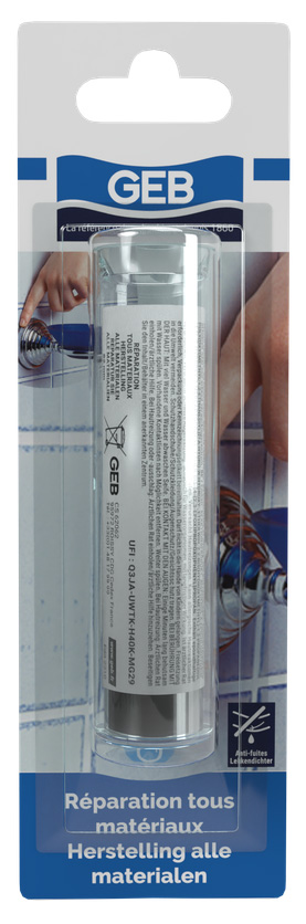 Mastic Epoxy Spécial Réparation Tous Matériaux 82 mm en bâton malléable, une pâte à réparer et à coller