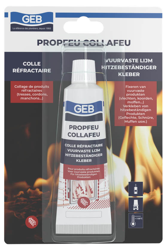 Colle réfractaire Collafeu 50 ml en tube pour joints et réparations haute température
