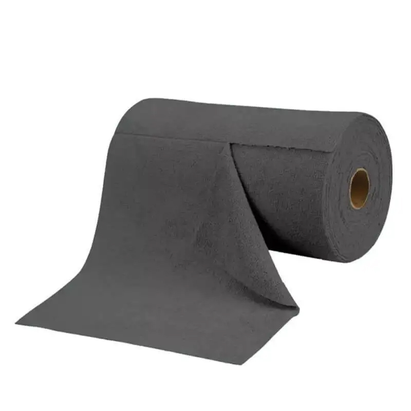 Rouleau de 30 lavettes chiffons microfibres prédécoupées grises pour nettoyage professionnel