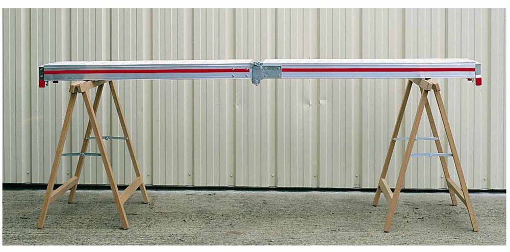 Plan de travail télescopique en aluminium léger, ajustable de 1.24 à 4 mètres pour échafaudage.