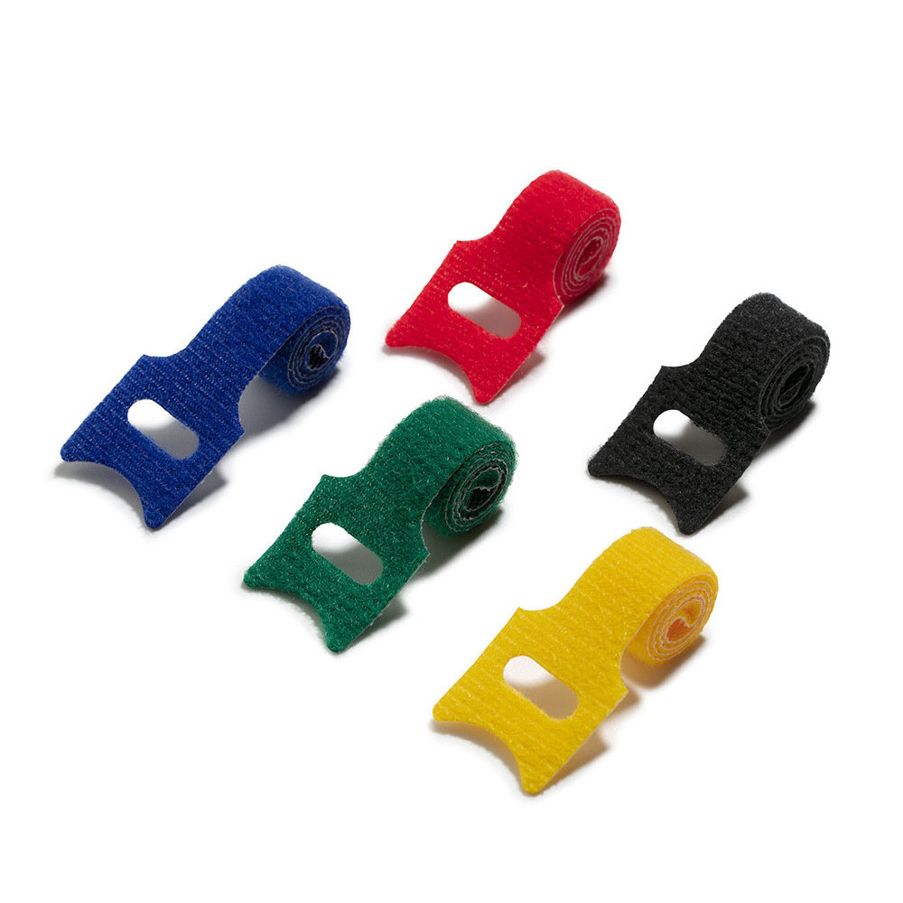 Serre-câbles Velcro textile réutilisables multicolores de 20 cm pour organiser les câbles