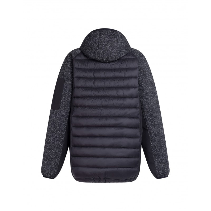 Veste Matelassée Bi-Matière Davy Noire/Chinée