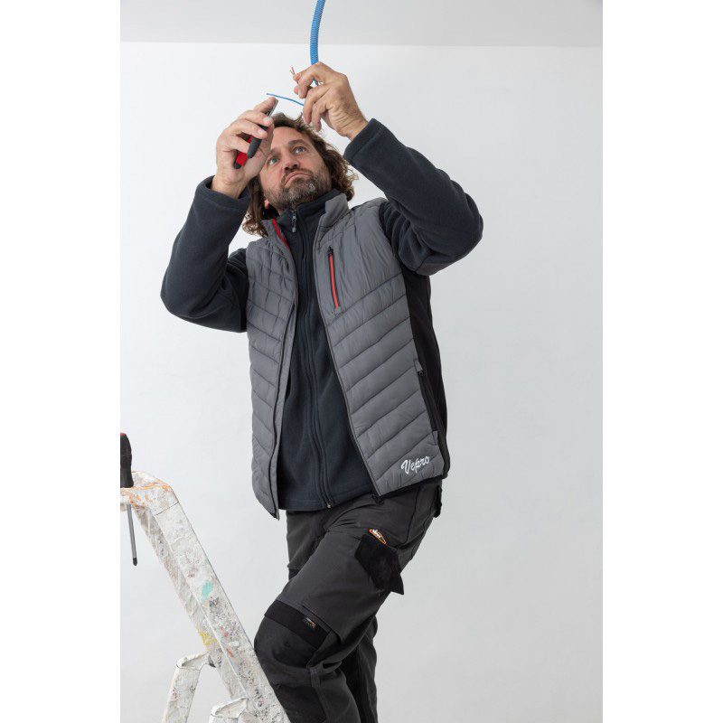 Gilet Matelassé Jack Gris/Noir