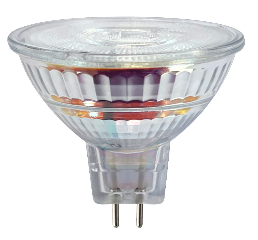 Ampoule LED Spot GU5.3 transparente 4.4W 345 lm blanc chaud