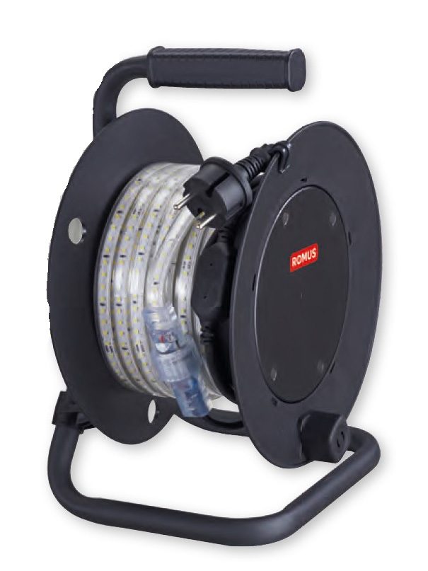 Bande LED 15000 lm Blanc Froid 15 m sur dérouleur pour éclairage de chantier