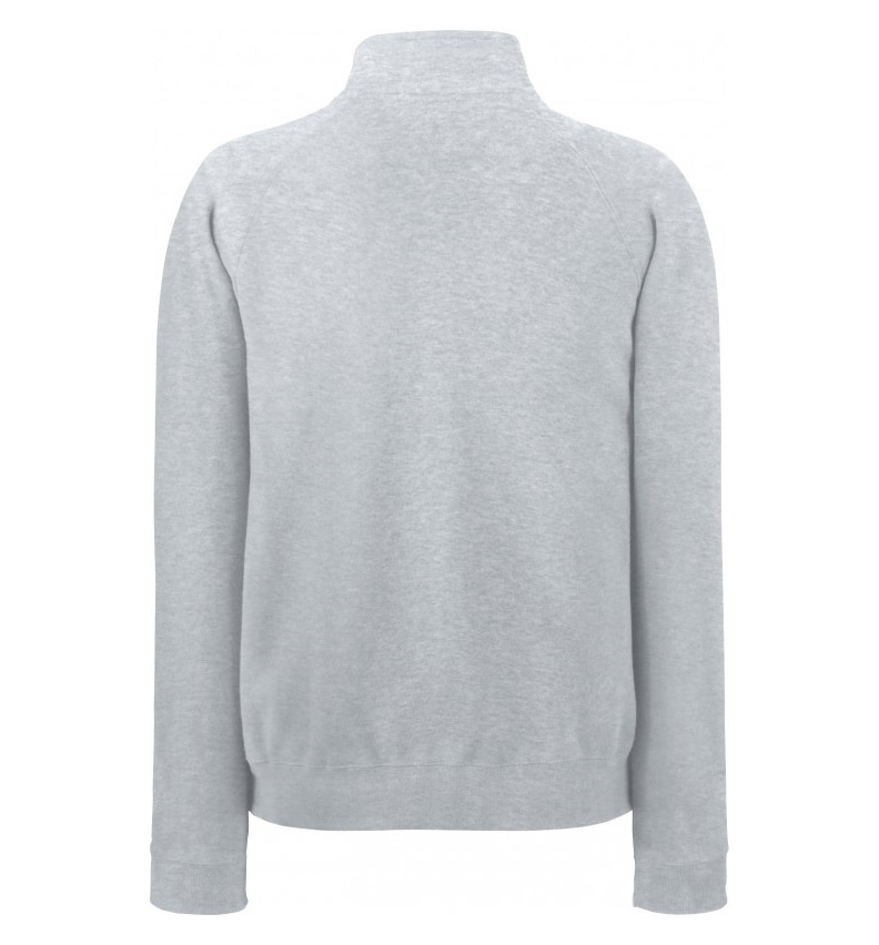Sweat-Shirt Col Zippé Gris XXL