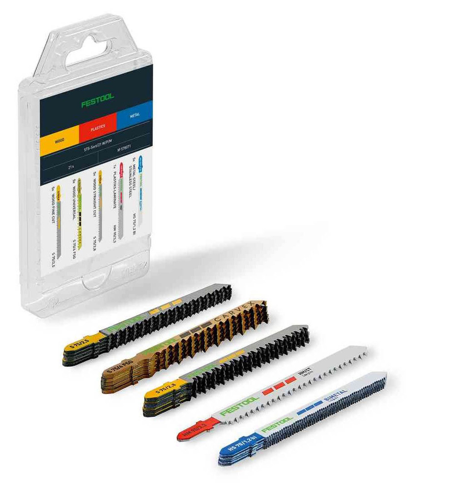 Ensemble de 21 Lames de Scie Sauteuse STS-Sort/21 W/P/M