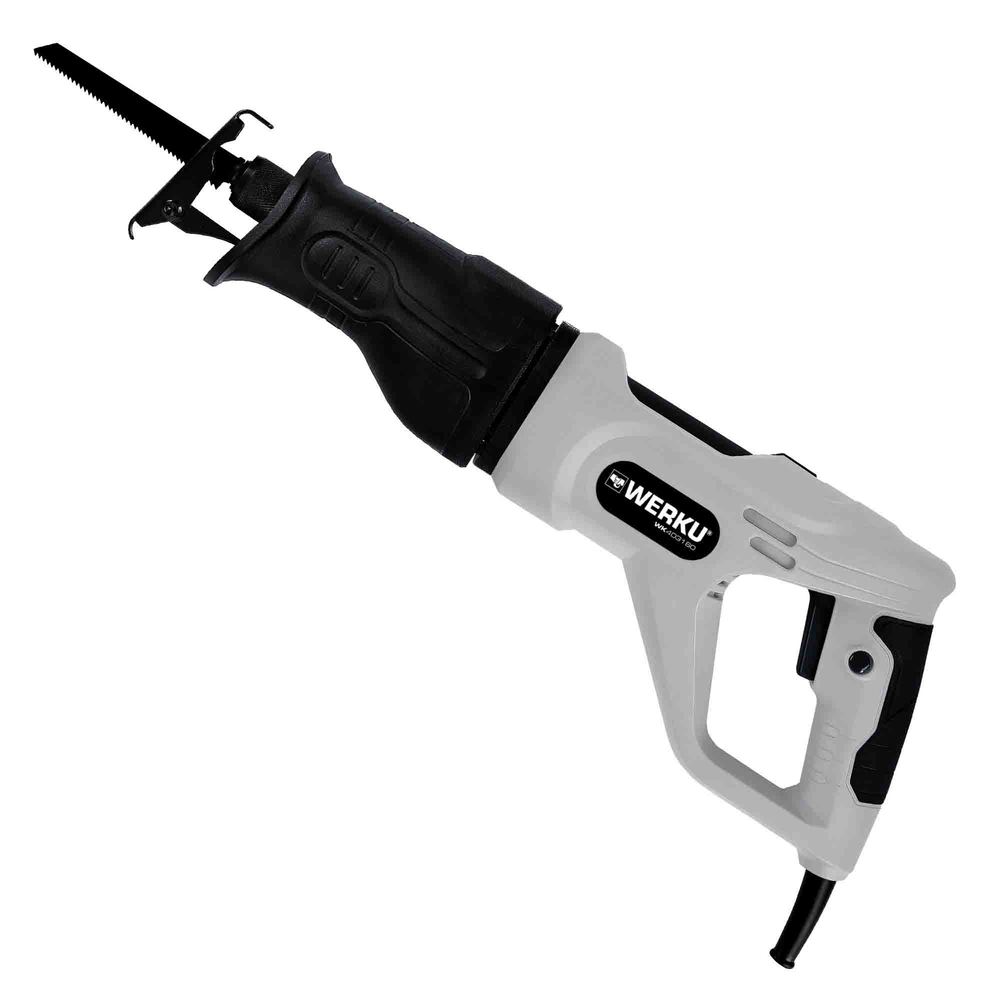 Scie sabre électroportative 710W, fournie avec une lame de 105 mm et une lame de rechange de 150 mm