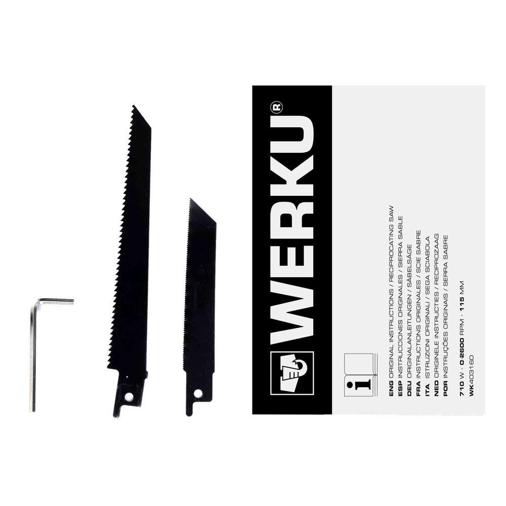 Scie Sabre 710W Lame 105 mm + 1 Lame 150 mm