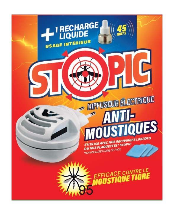 Diffuseur électrique anti-moustiques TP18 et sa recharge liquide, solution efficace contre les insectes volants.