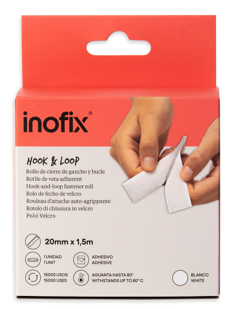 Bande Velcro Auto-Agrippant Fermeture à Crochet 20 mm x 1.5 m