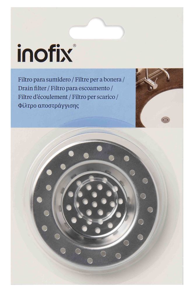 Grille Filtre d'Évier ronde en acier inoxydable de 80 mm, pour une filtration efficace des débris.