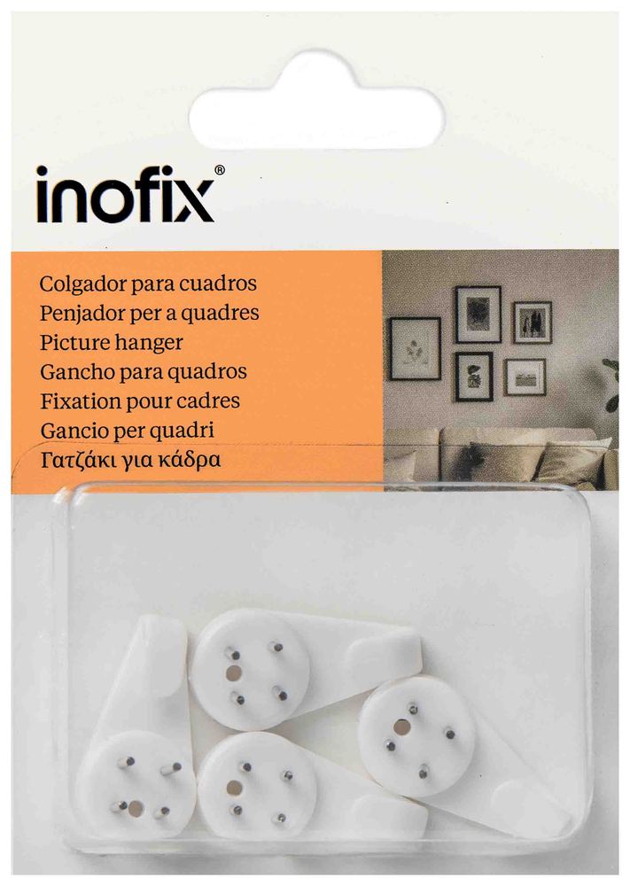 Lot de 4 crochets muraux en métal 31 x 16 x 12 mm