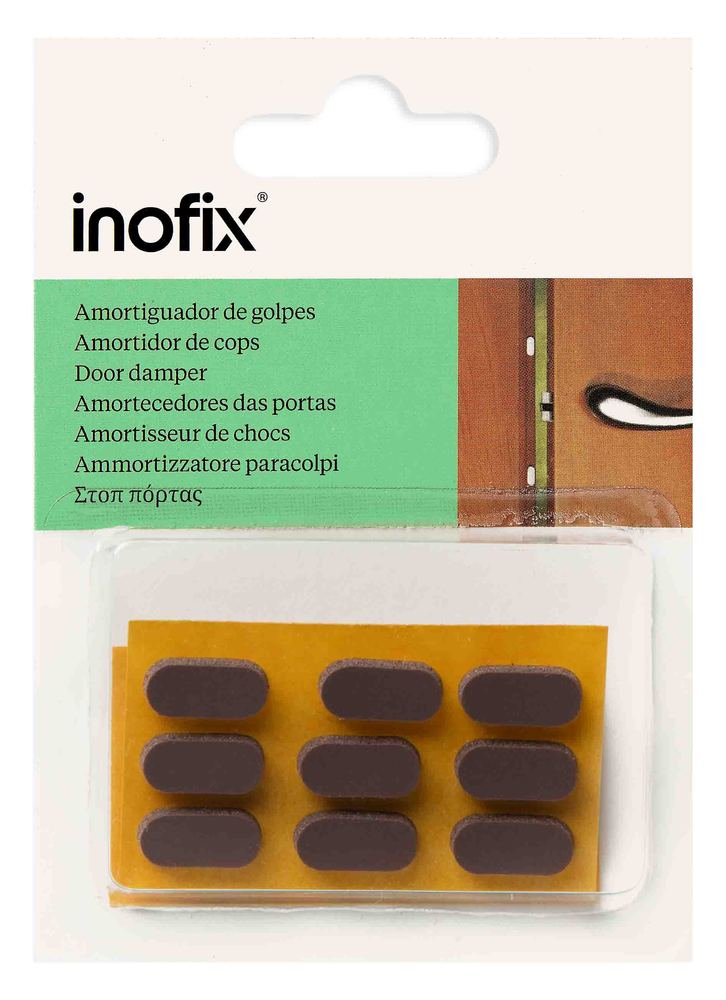 Amortisseurs de Chocs Adhésifs Marron (x18), patins ronds en silicone pour meubles