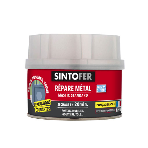 Sintofer Répare Métal Standard 970 g, enduit mastic de réparation pour métaux et fer, application facile