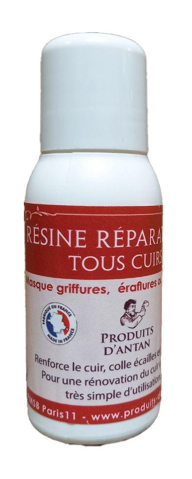 Résine réparatrice Tous Cuirs 50 ml pour rénover et restaurer les surfaces abîmées du cuir