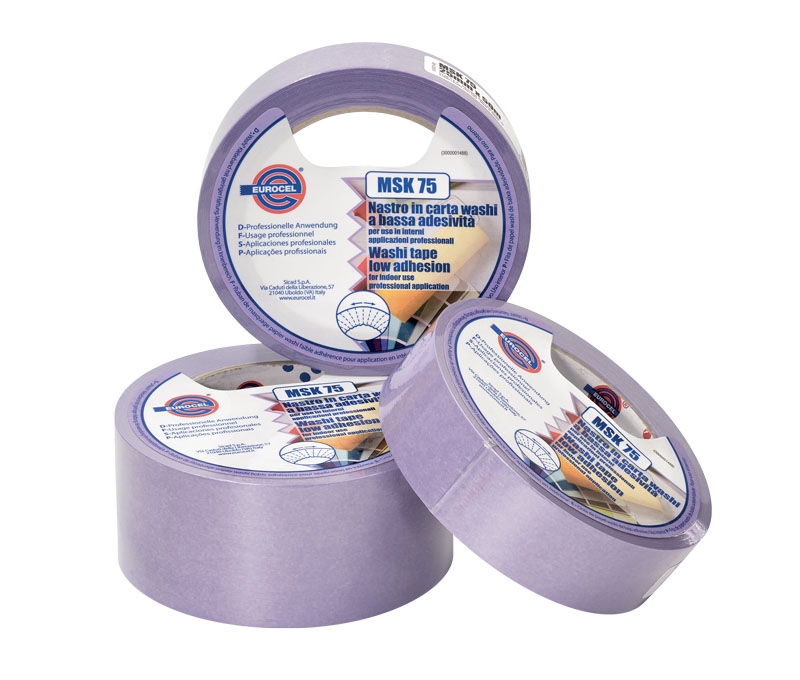 Ruban de masquage violet MSK75 pour surface fragile, facile à retirer sans laisser de traces.