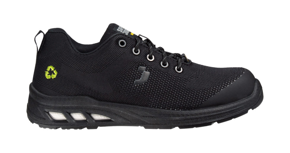 Chaussures de sécurité basses noires ECOFITZ S1P ESD, antidérapantes et robustes