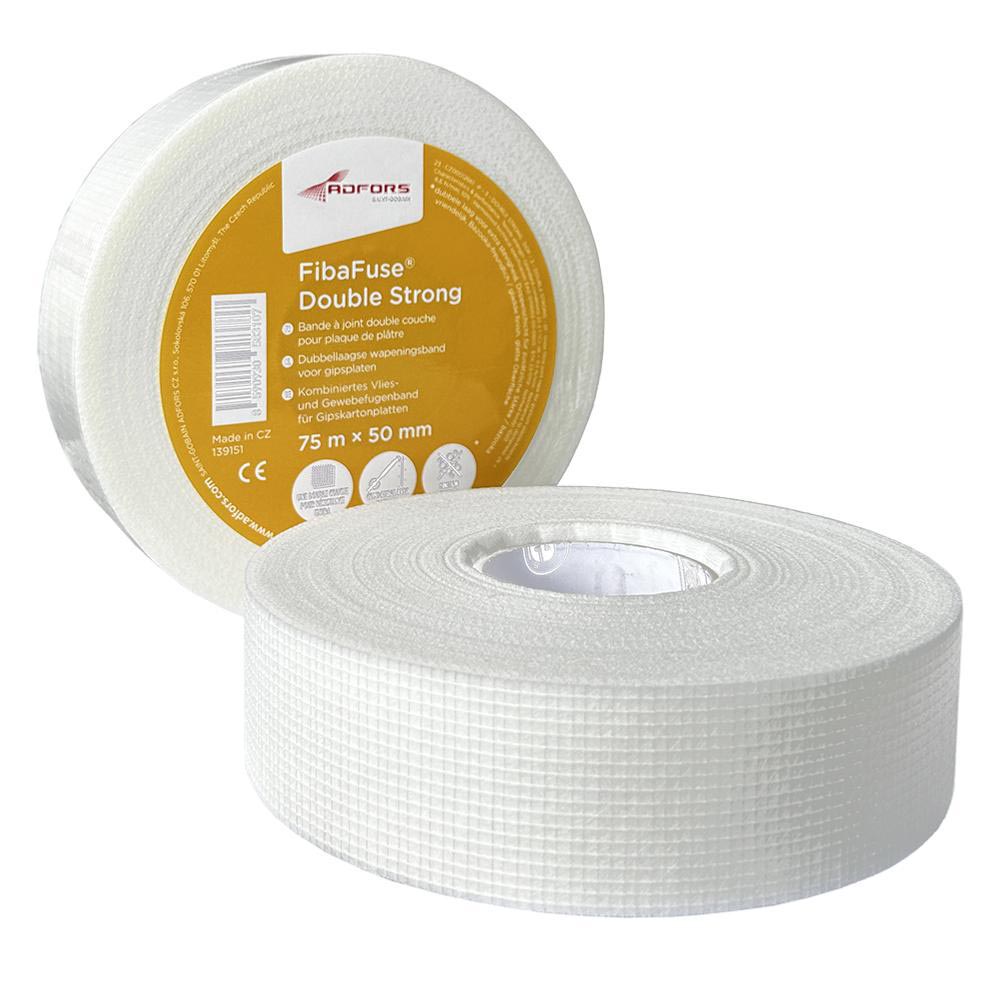 Bande à joint renforcée FibaFuse Double Strong 50 mm x 75 m pour enduit sur murs intérieurs