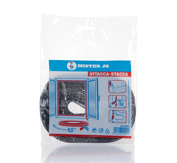 Bande Velcro auto-agrippante adhésive blanche de 6.5 mètres pour moustiquaire