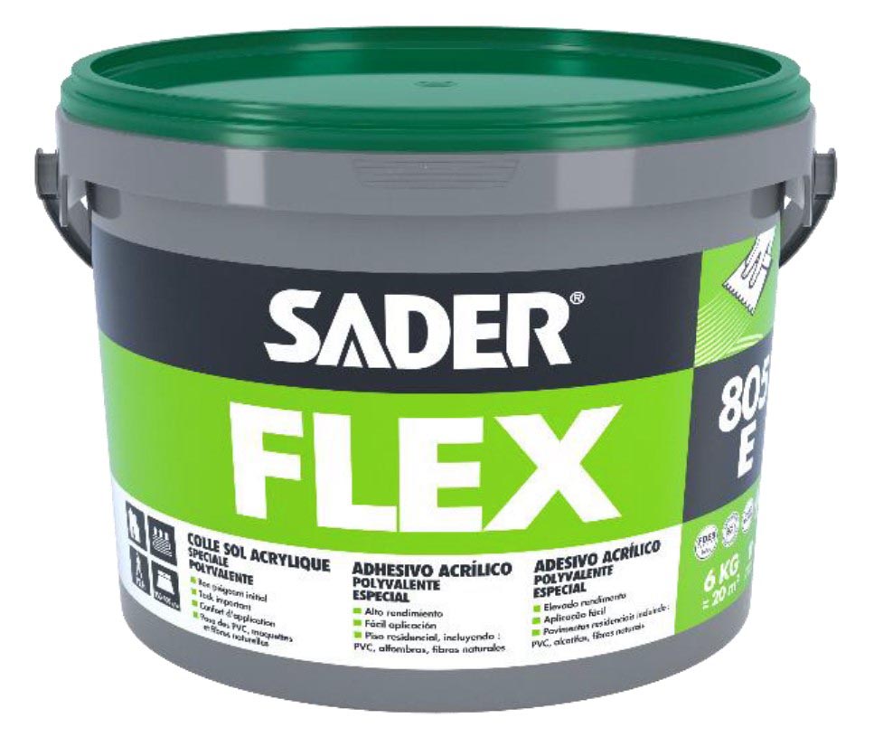 Colle pour sols PVC Sader Flex 805 E 6 kg