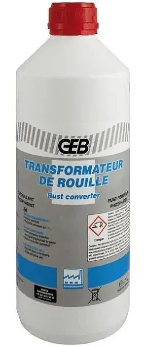Transformateur de Rouille 1L, produit dérouillant et convertisseur de rouille pour la préparation des surfaces métalliques avant peinture