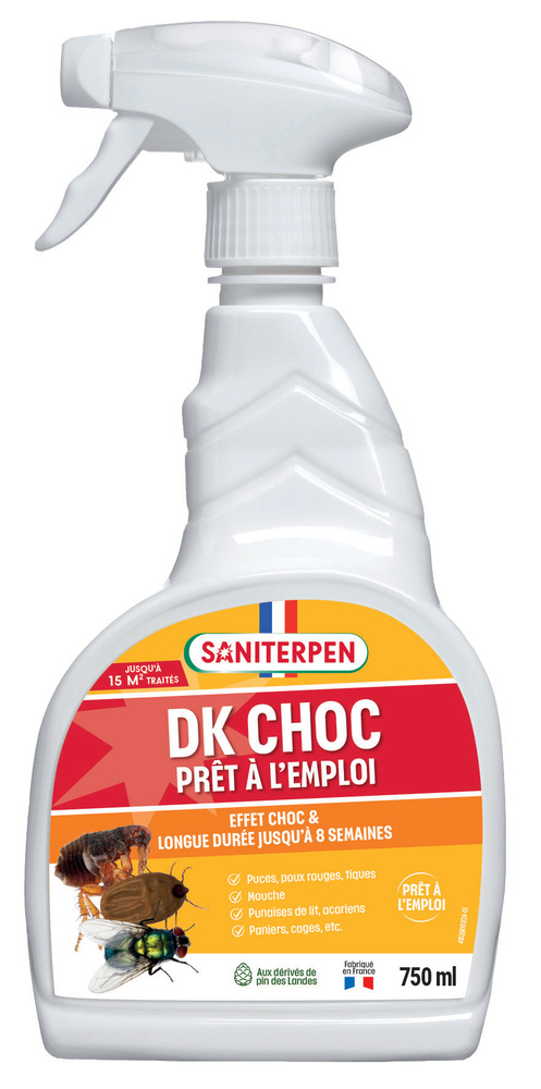 Insecticide DK Choc prêt à l'emploi 750 ml en vaporisateur pour tous insectes du jardin et de la maison