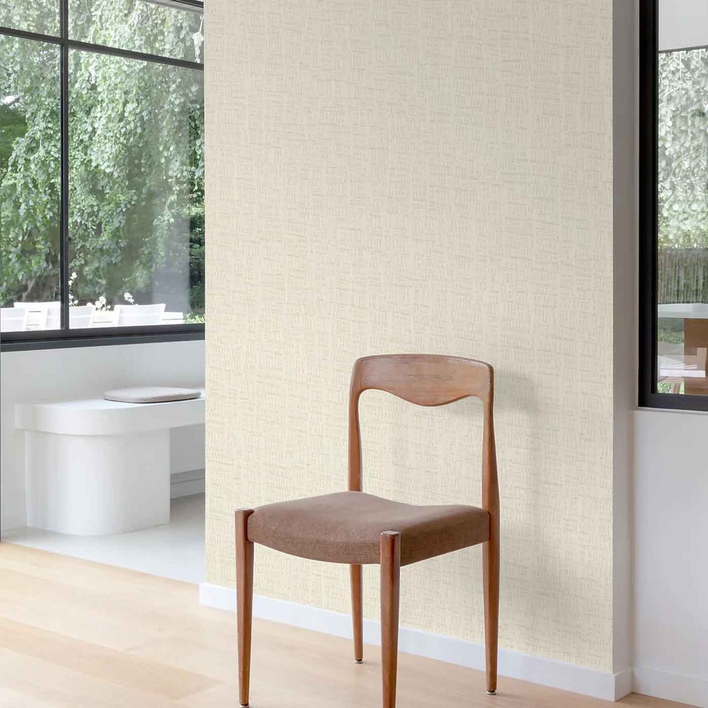 A76402 - Papier Peint Vinyle Expansé Sur Intissé Uni Merlino Beige 10.05 x 0.53 m