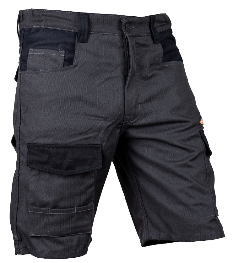 Bermuda de travail Elite Gris Anthracite, résistant avec poches multiples
