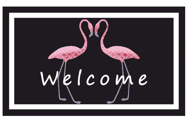 Tapis Velvet Flamingo rose 45x75 cm, doux au toucher