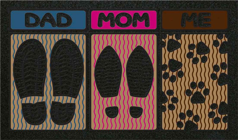 Tapis de sol déco Classic Family 40 x 68 cm