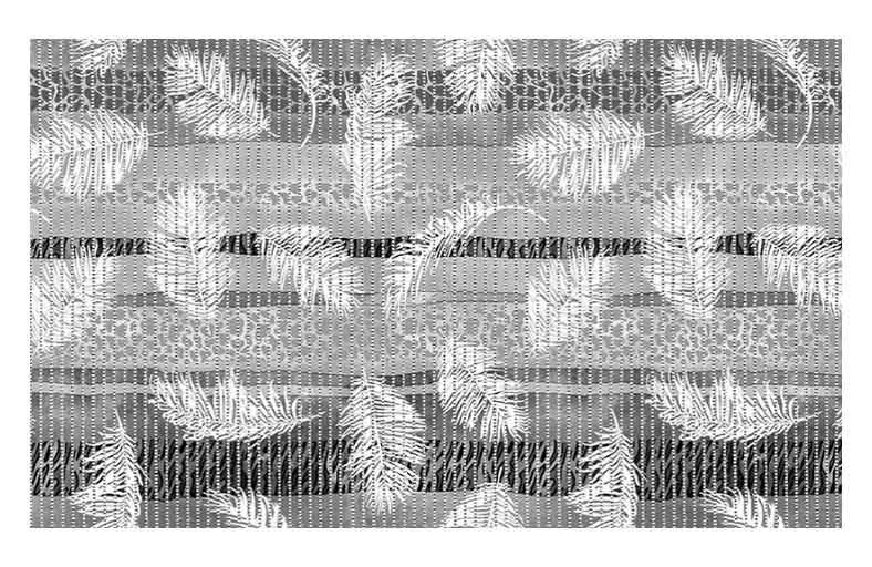 Rouleau de nappage mousse souple Flexy motif Plumes Grises de 65 cm x 15 m