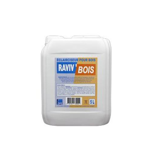 Raviv'Bois Éclaircisseur 5L en bidon, traitement rénovateur et protecteur pour le bois extérieur