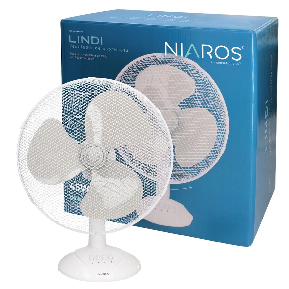 Ventilateur de Table Lindi Ø43 cm 45W 3 Vitesses