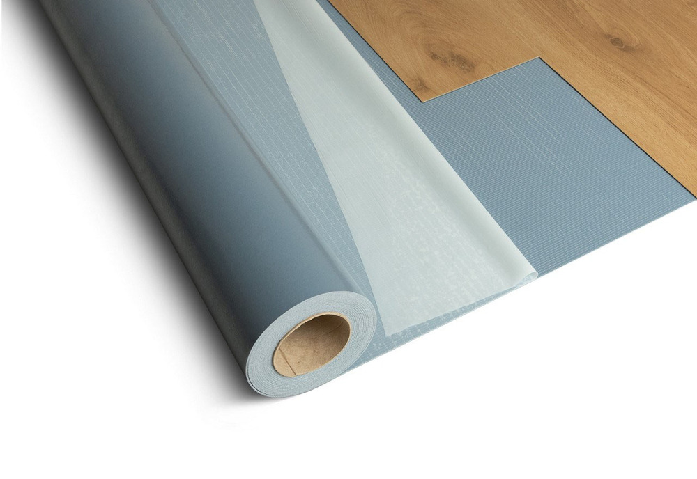 Sous-couche Xtrafloor Flex Pro Pure en rouleau de 1.8 mm d'épaisseur, dimensions 1 m x 6.5 m, pour isolation acoustique et thermique des sols.