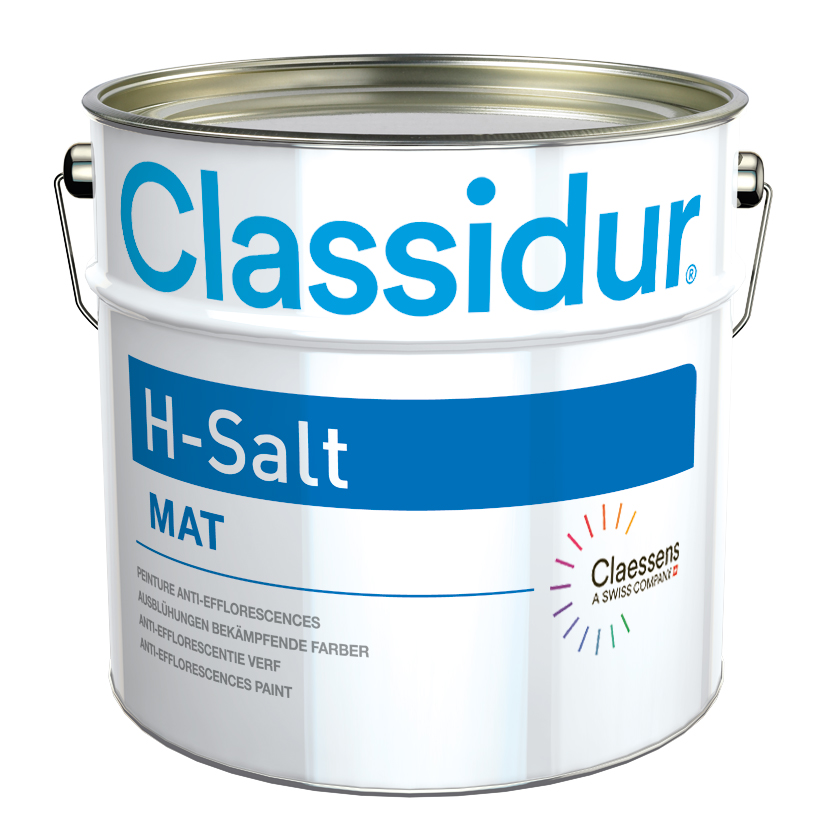 Peinture intérieure H-Salt Mat Blanc 5L, finition mate anti-salpêtre à haute couvrance