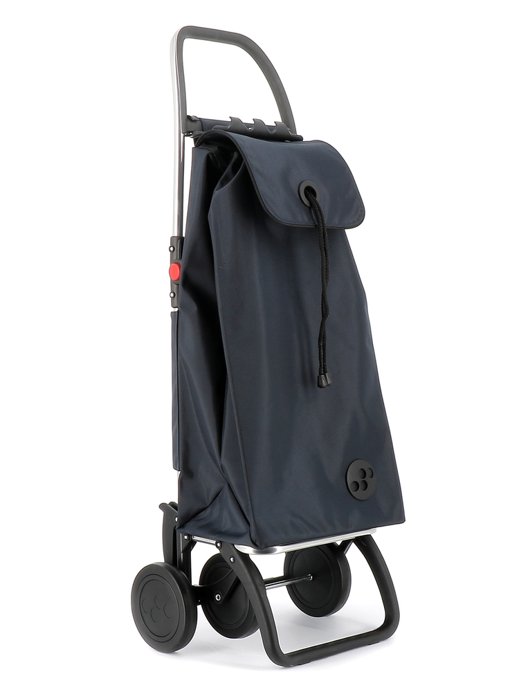 Poussette de marché pliable I-Max MF 4L robuste, avec 4 roues (dont 2 pliantes) et un sac de 43 litres.