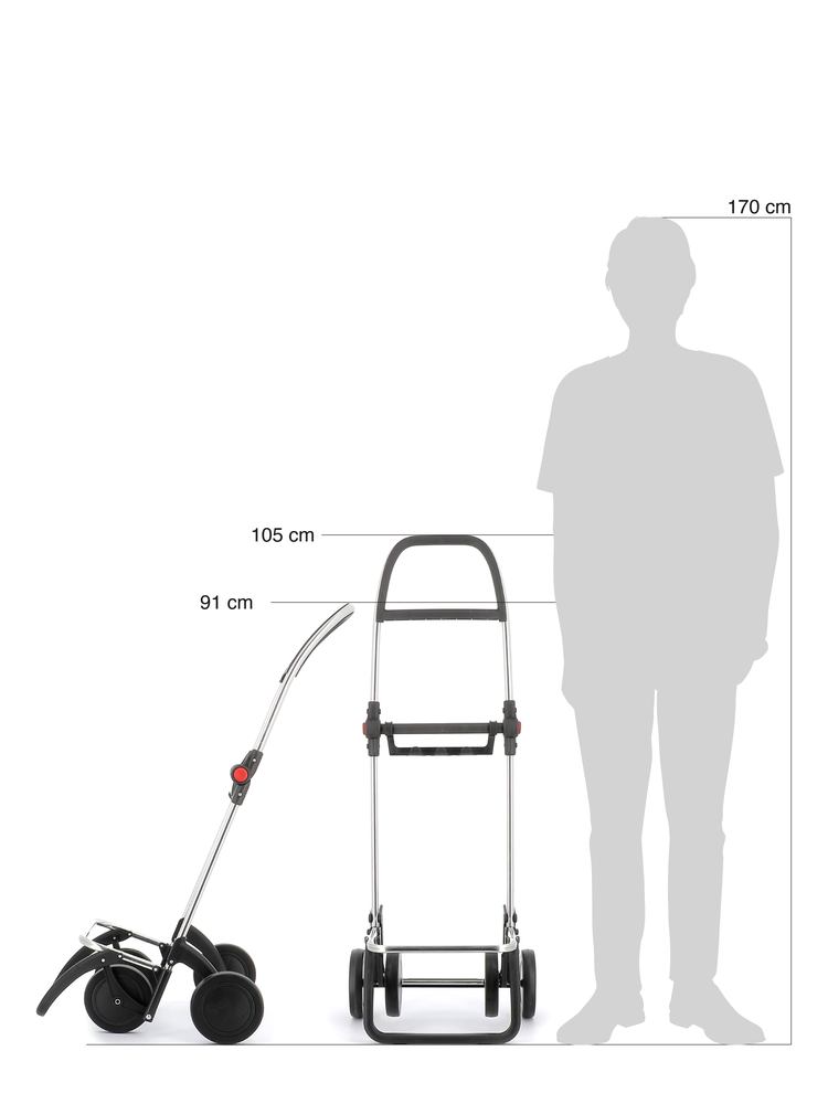 Poussette de Marché Pliable I-Max MF 4L 4 Roues - 2 Pliantes 43L