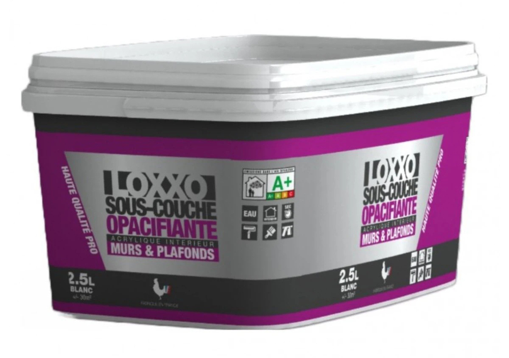 Pot de sous-couche opacifiante acrylique Murs et Plafond pour une préparation optimale des surfaces intérieures.