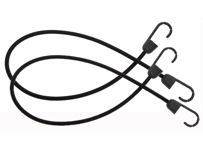 Lot de 2 sandows Power Grip 100 cm Ø8 mm avec crochets métalliques, pour arrimage et fixation