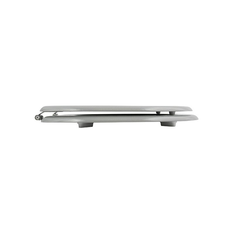 Abattant WC MDF Gris Charnières Inox