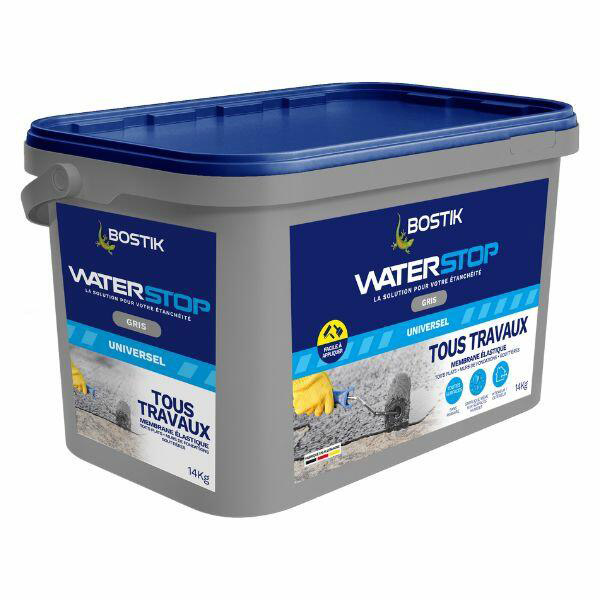 Membrane d'étanchéité polymère Waterstop tous travaux gris 14 kg