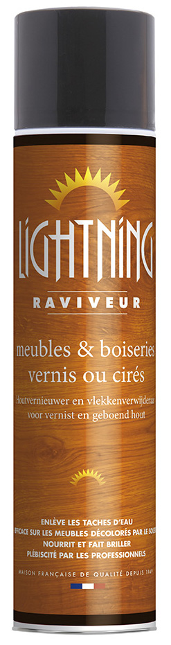 Raviveur Rénovateur Meubles Bois et Parquet Aérosol 400 ml pour un bois brillant et protégé