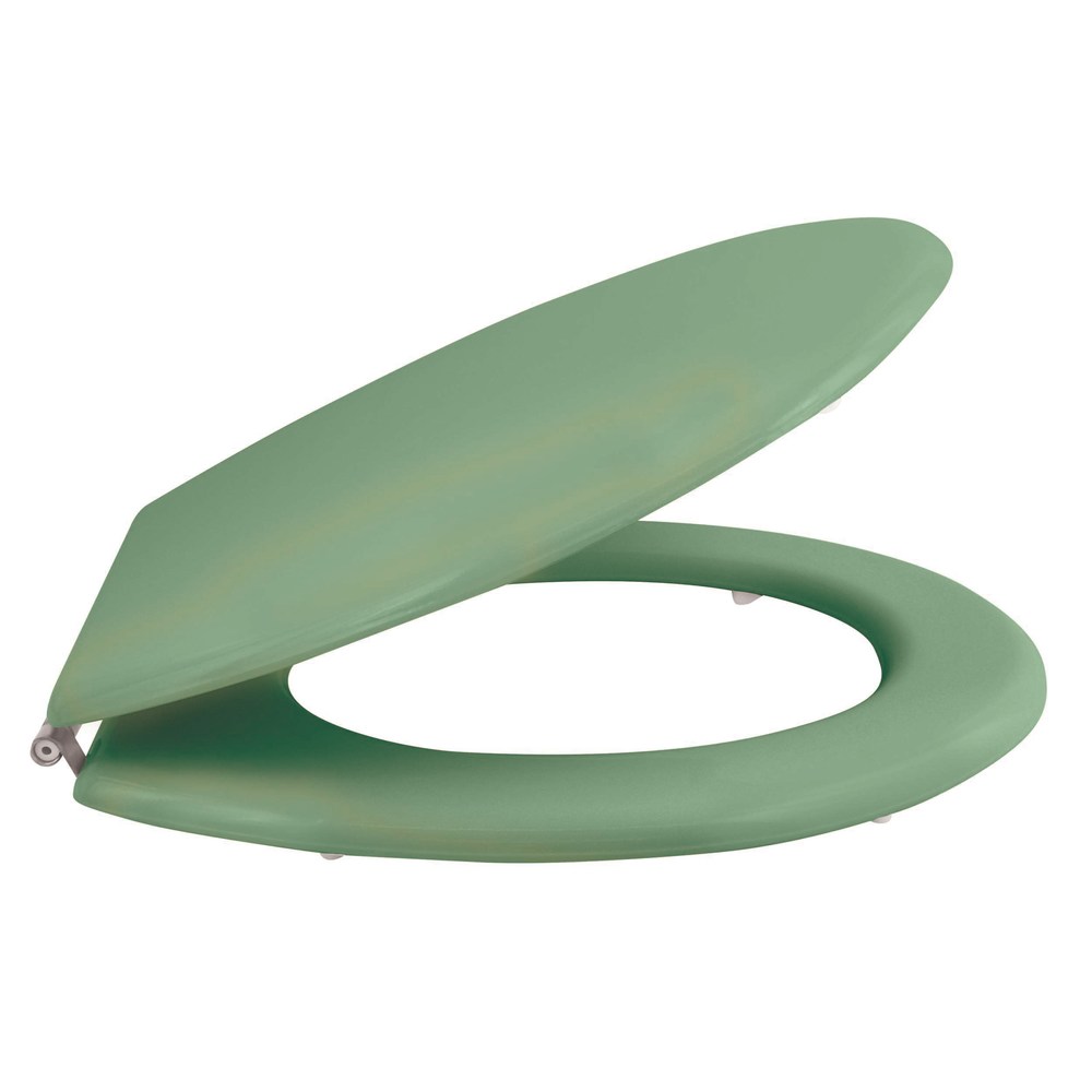 Abattant WC MDF Vert Basil Charnières Inox