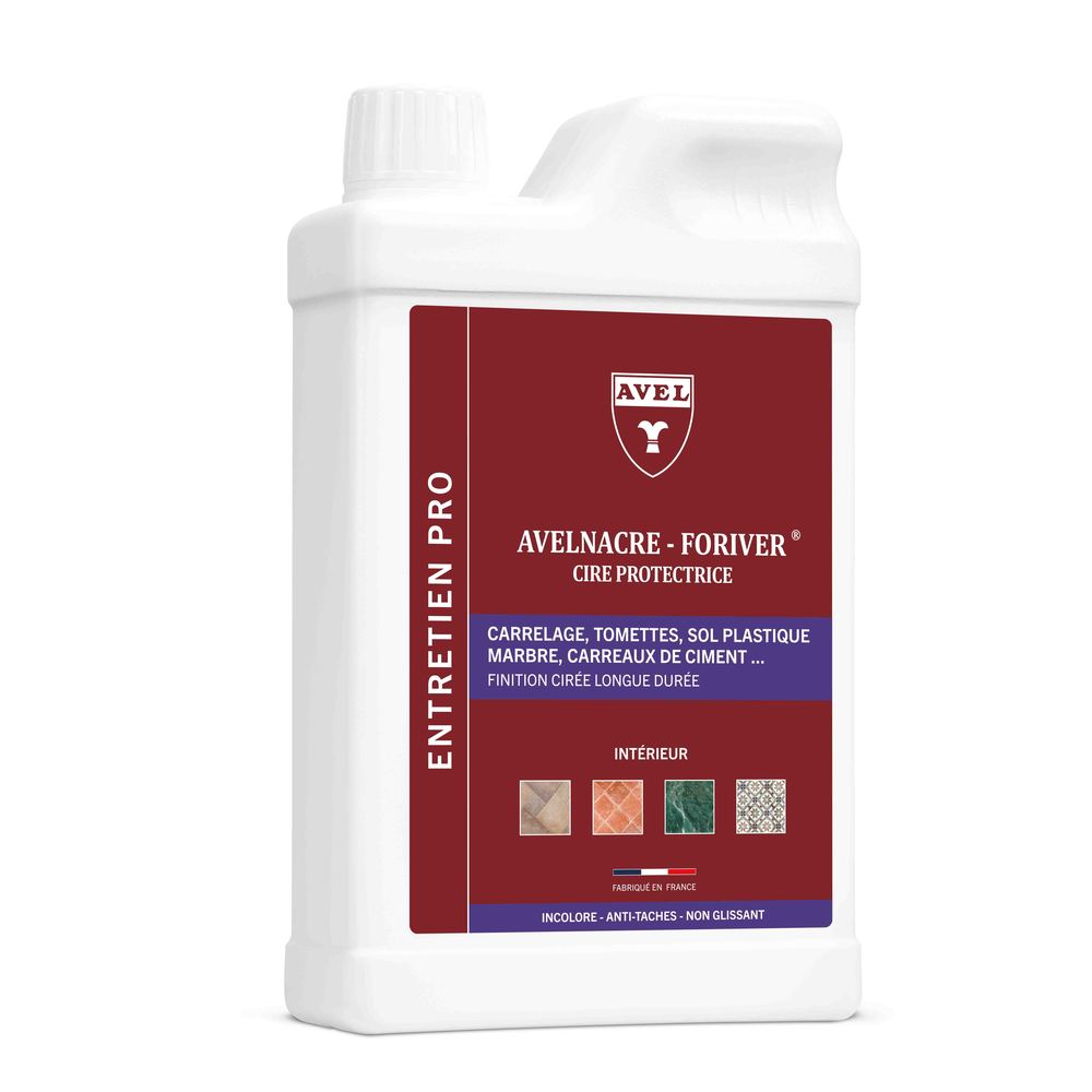 Cire Protectrice Avelnacre Foriver 1L pour entretien et brillance des sols durs.