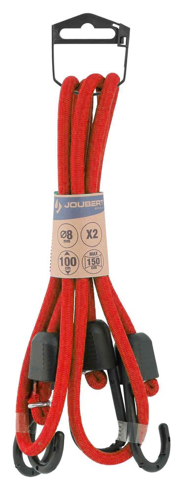 Sandow Power Grip 100 cm x Ø8 mm Avec Crochets Lot de 2